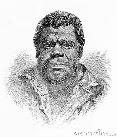 King Billy, the last Tasmanian aborigine Editorial Stock Photo